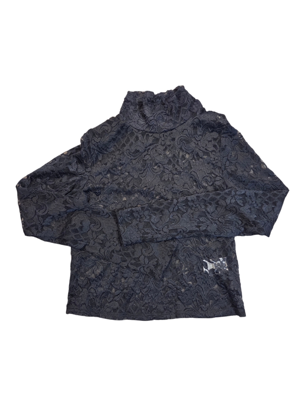 Black Silhouette Lace Longsleeve With Y2k Black Cami Spagehetti Strap, Size S